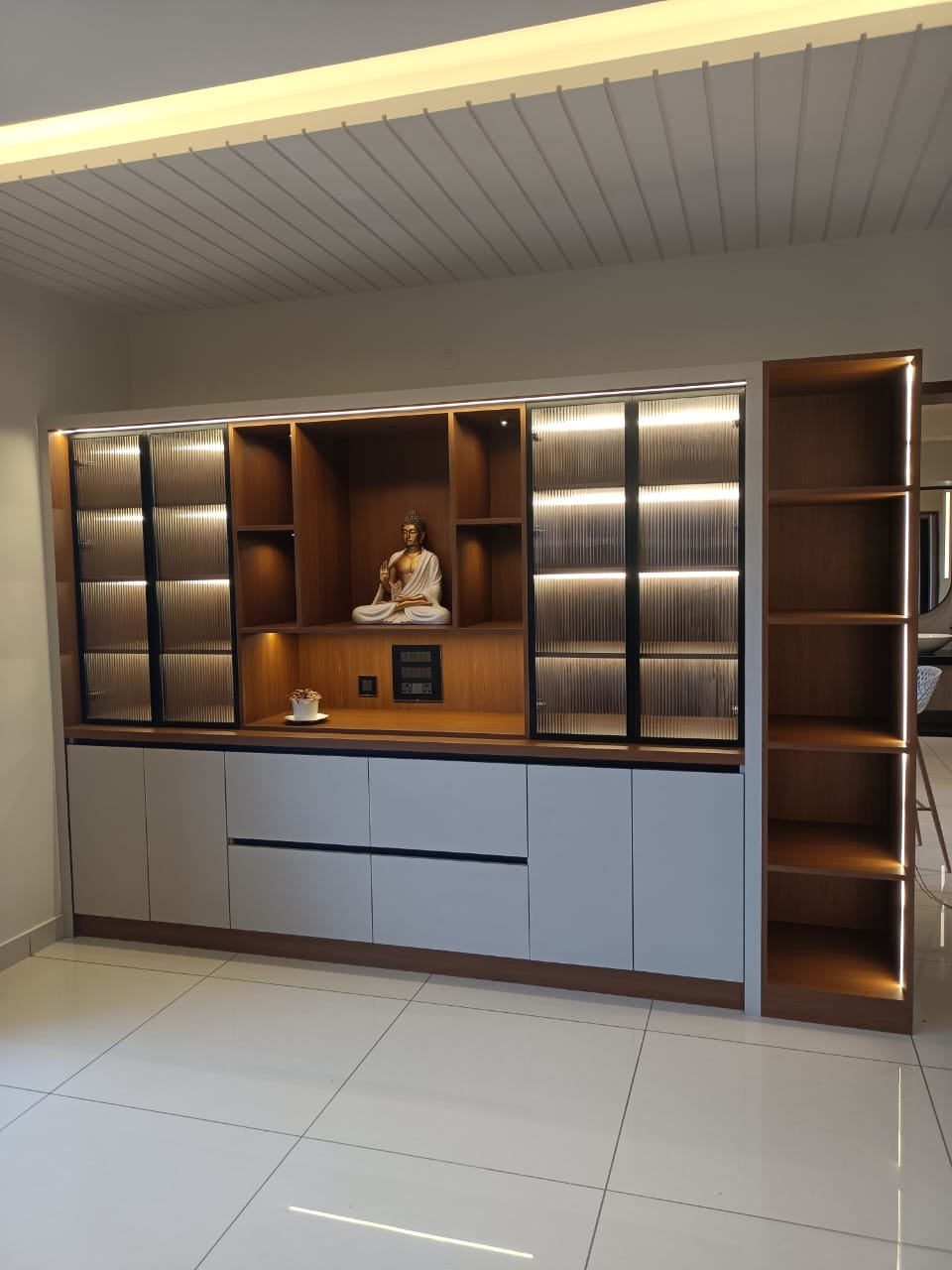 Custom TV display unit with LED