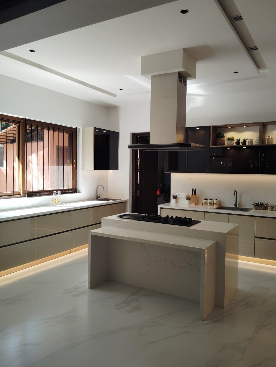 Modular kitchen with island
